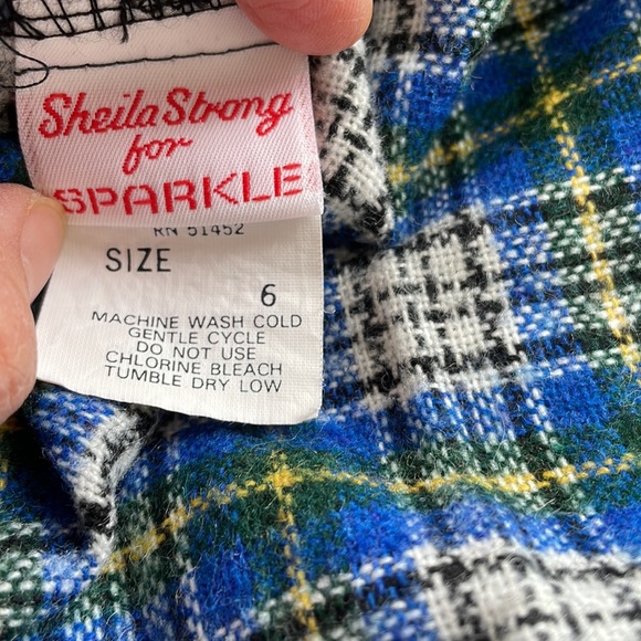 Vintage blue pleated schoolgirl dress - Picture 7 of 8